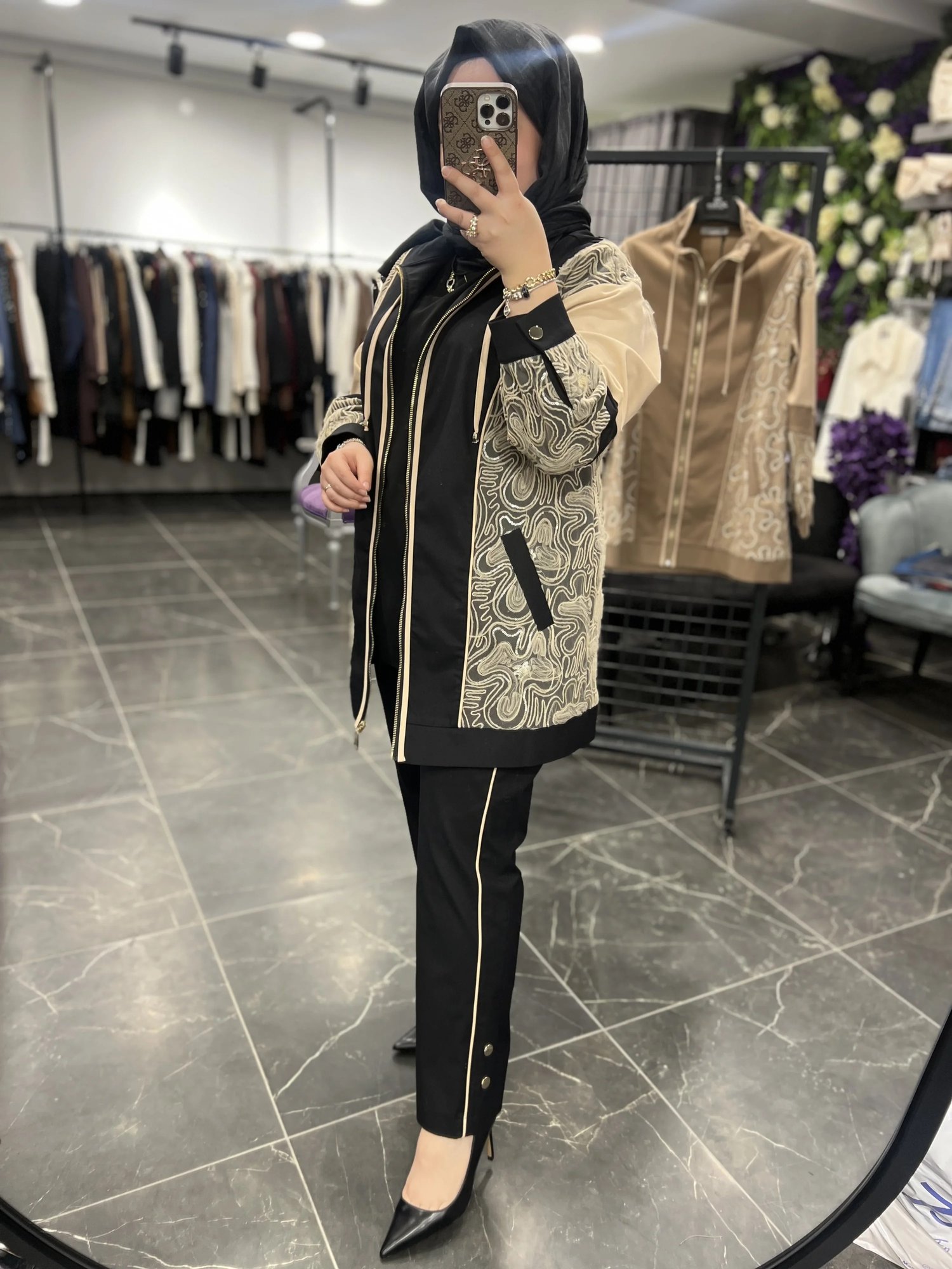 SBL Pullu Kabartmalı Gabardin Ceketli Takım