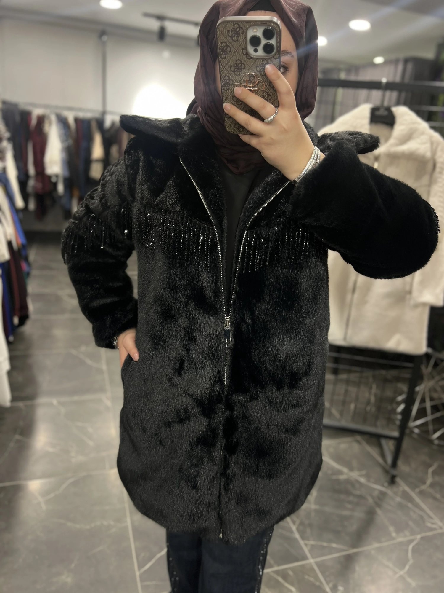 Solis Boncuk Saçaklı Angora Kaban