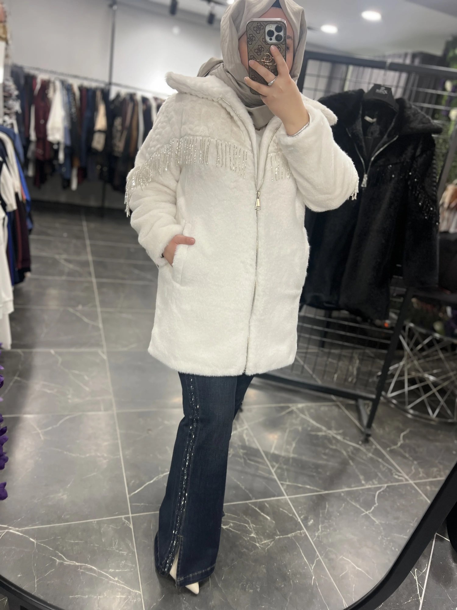 Solis Boncuk Saçaklı Angora Kaban