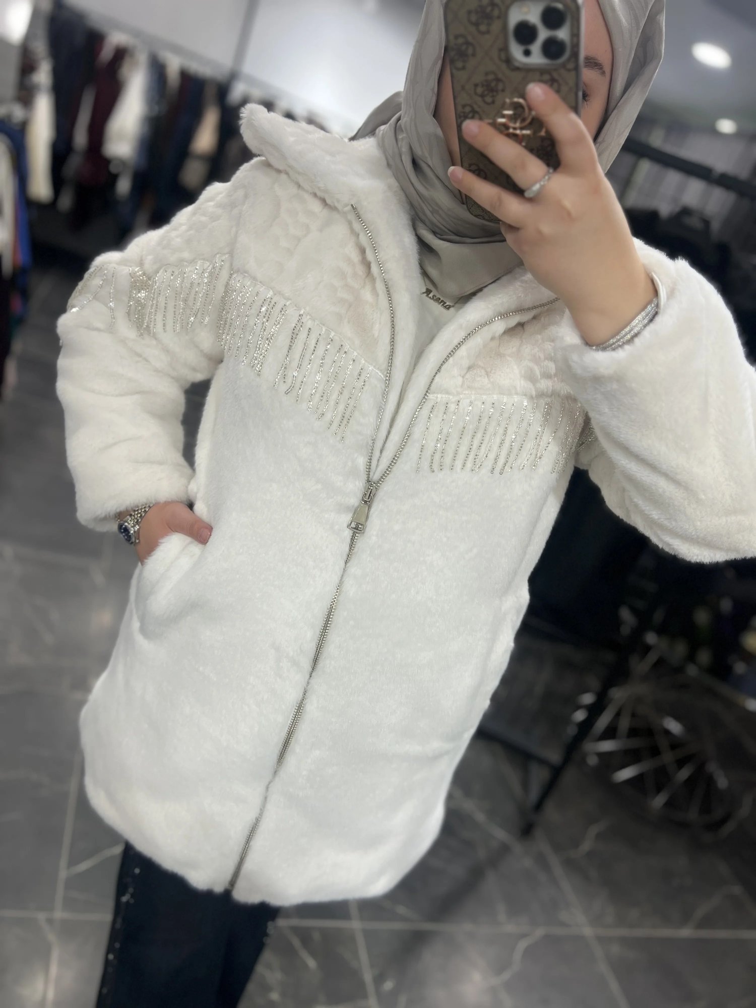 Solis Boncuk Saçaklı Angora Kaban