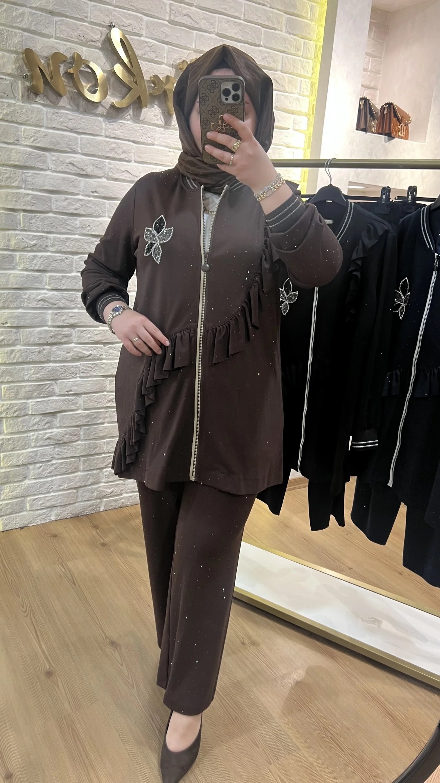SOLİS Fırfırlı Taşlı Çelik Örme Takım