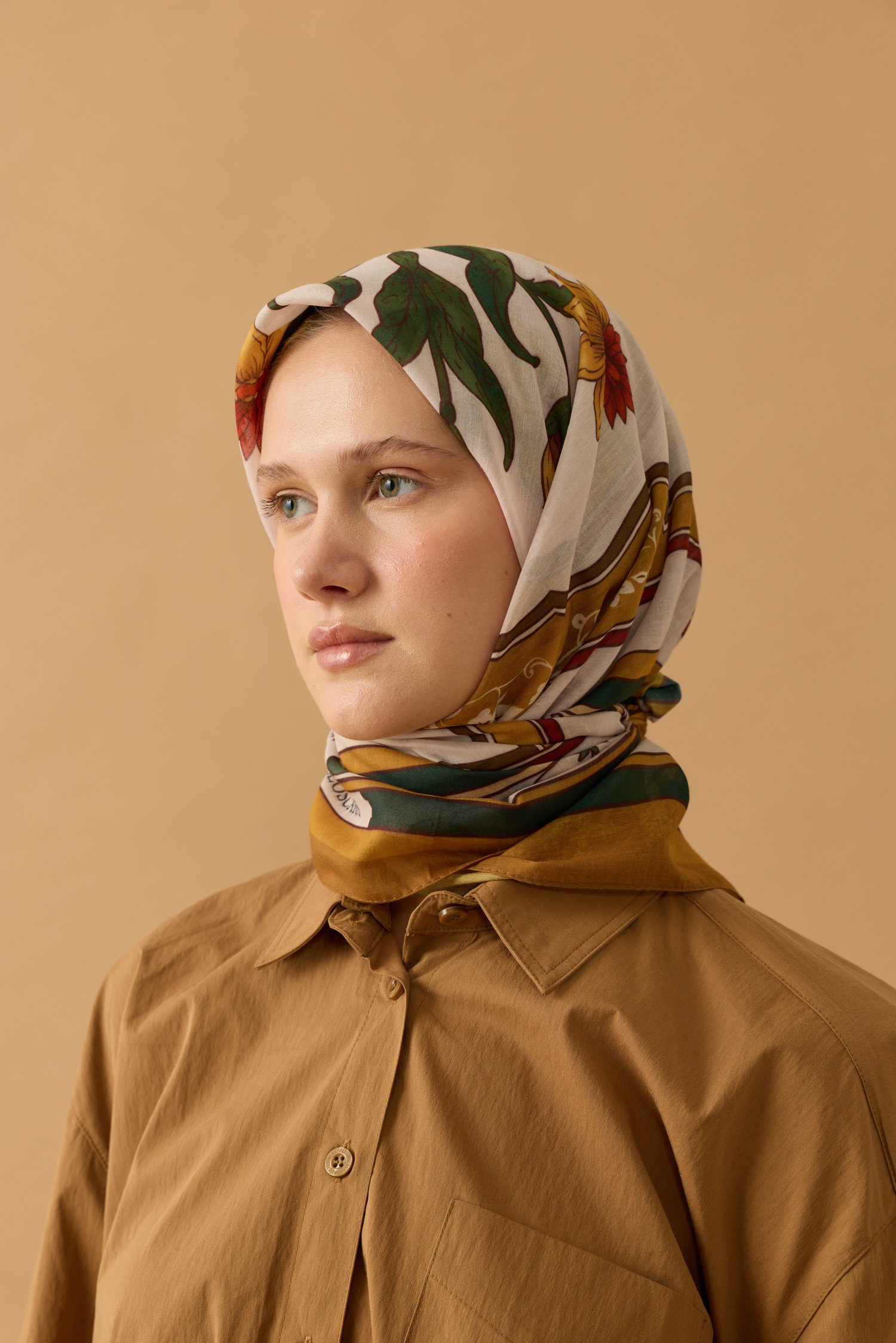 Amber Pamuk Eşarp