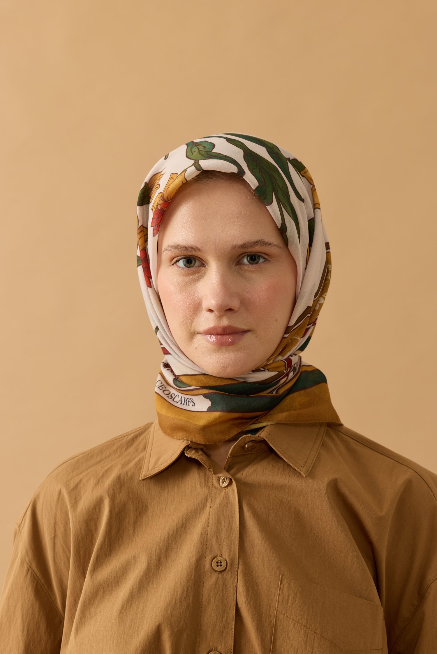 Amber Pamuk Eşarp