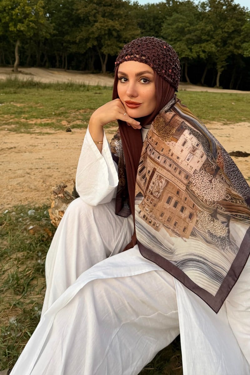 Beytül Desen Omuz Şalı