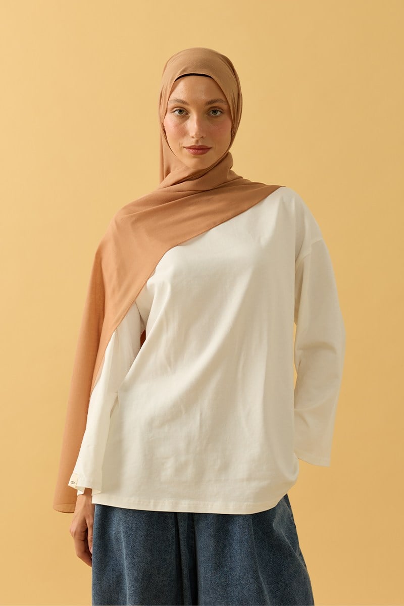 Camel Pamuk Şal