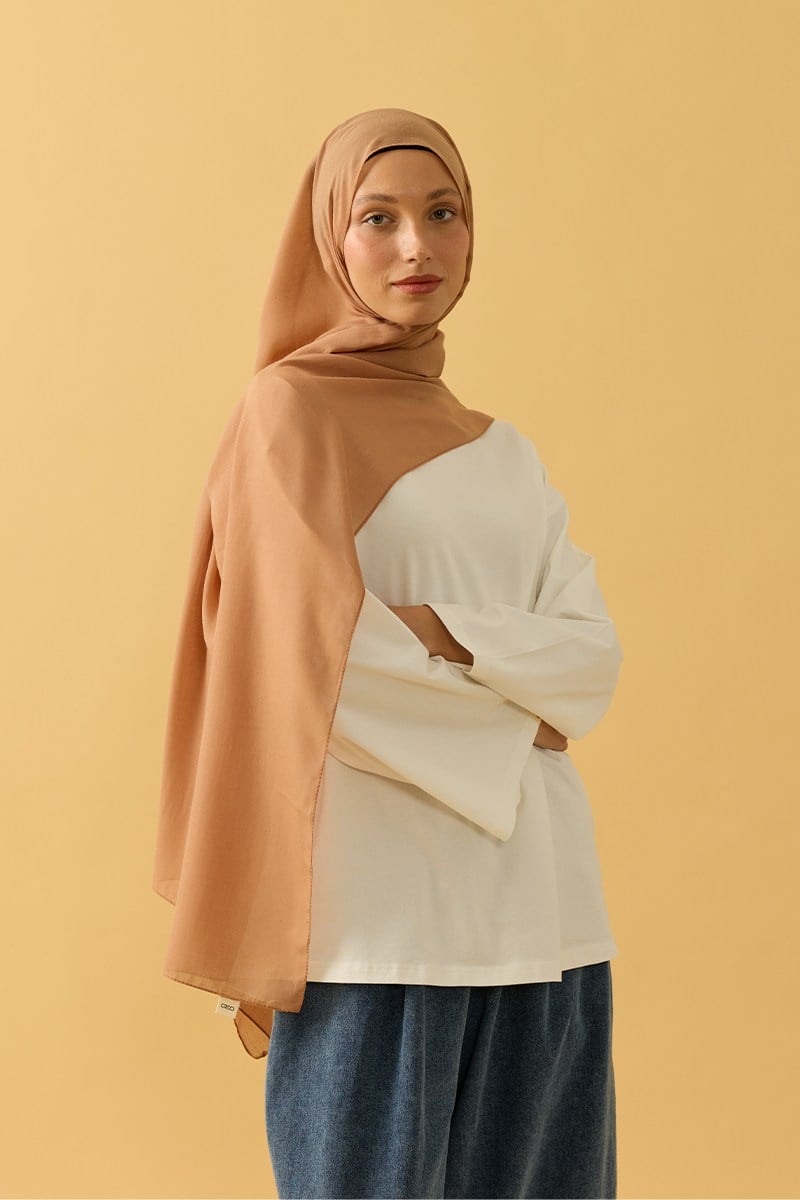Camel Pamuk Şal