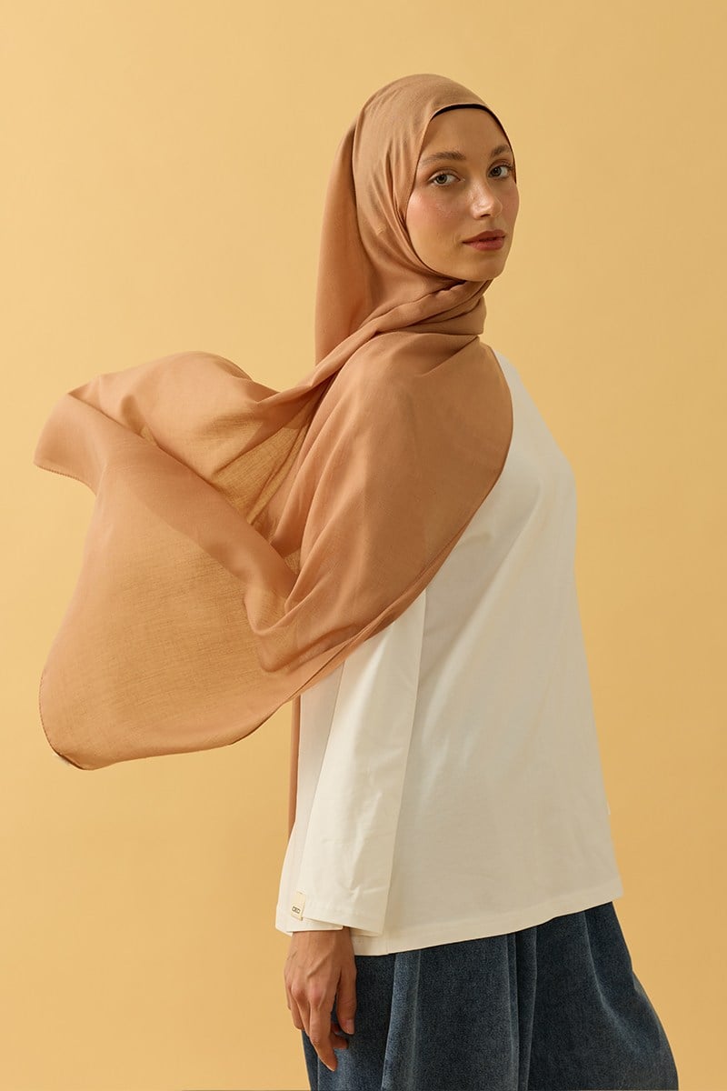 Camel Pamuk Şal