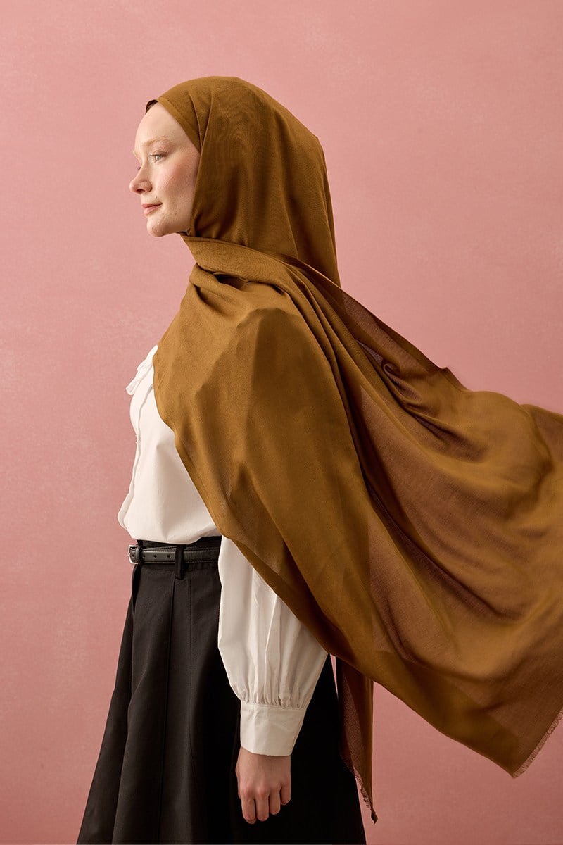Camel Pamuk Şal