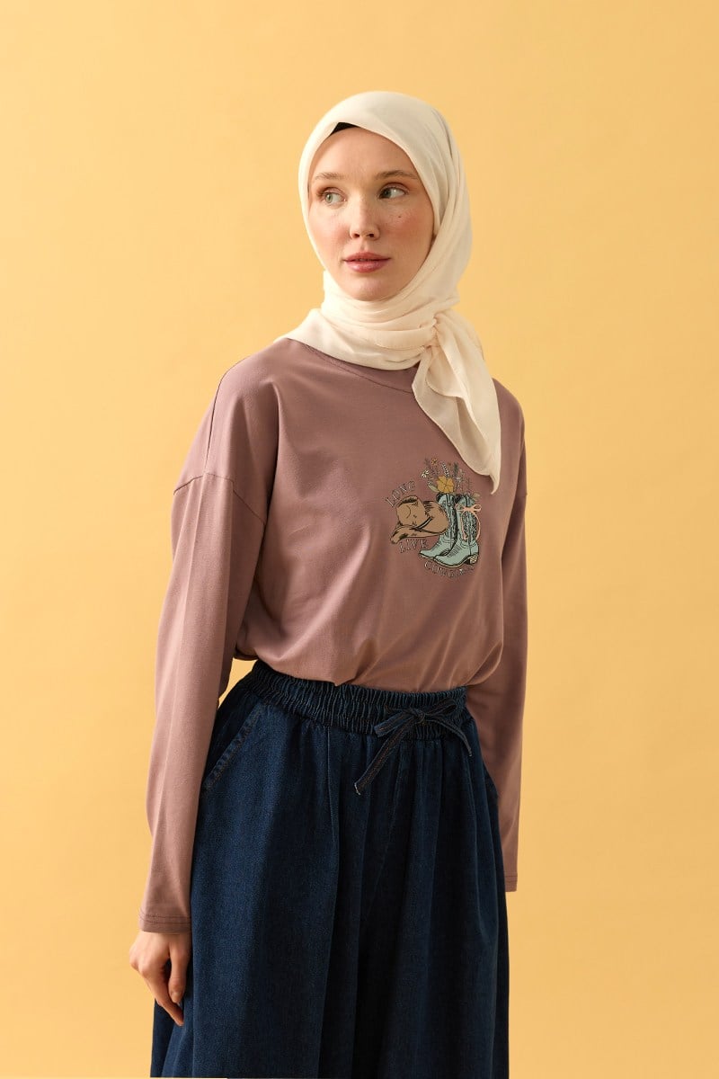 Ekru Pamuk Eşarp