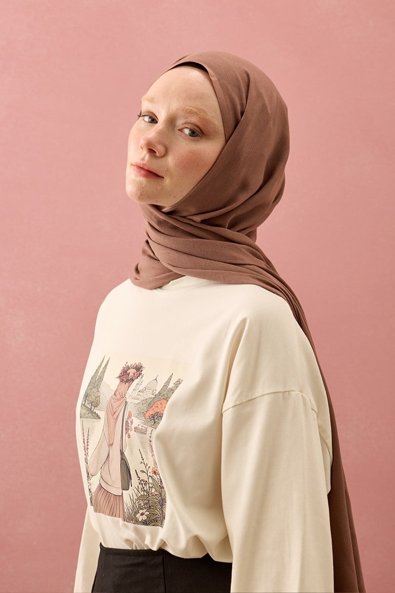 Gül Kurusu Pamuk Şal