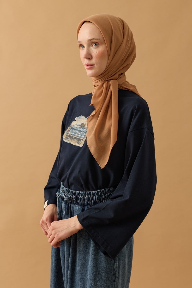 Karamel Pamuk Eşarp