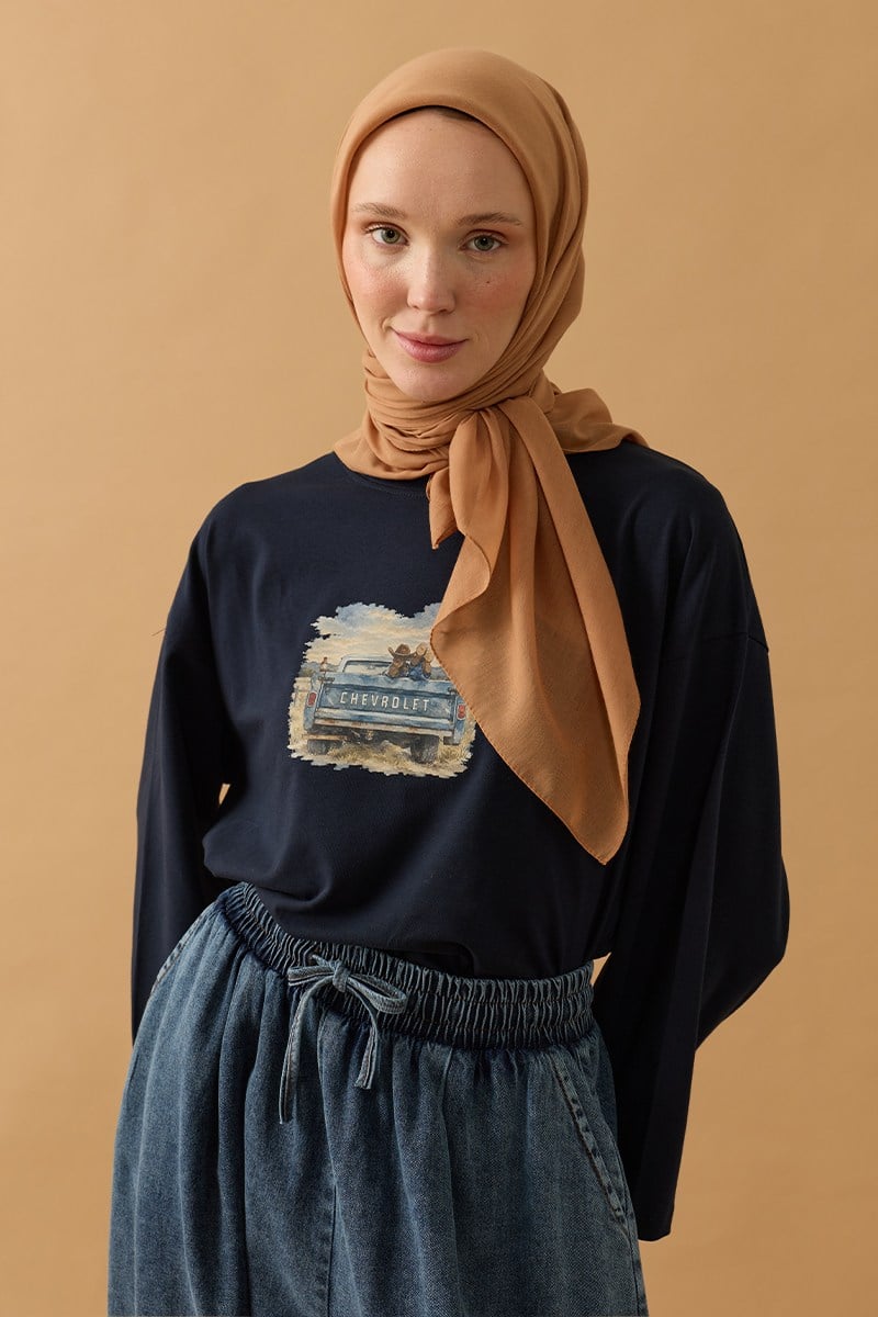 Karamel Pamuk Eşarp