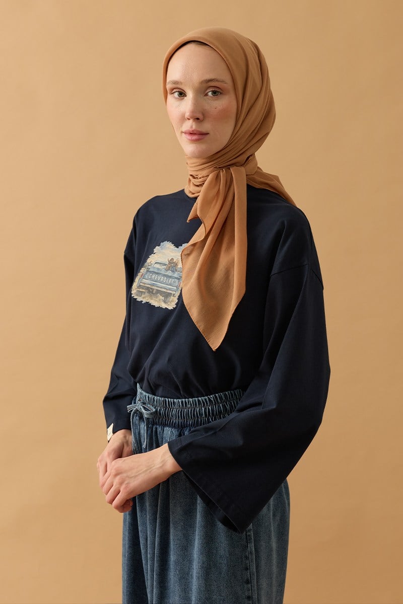 Karamel Pamuk Eşarp