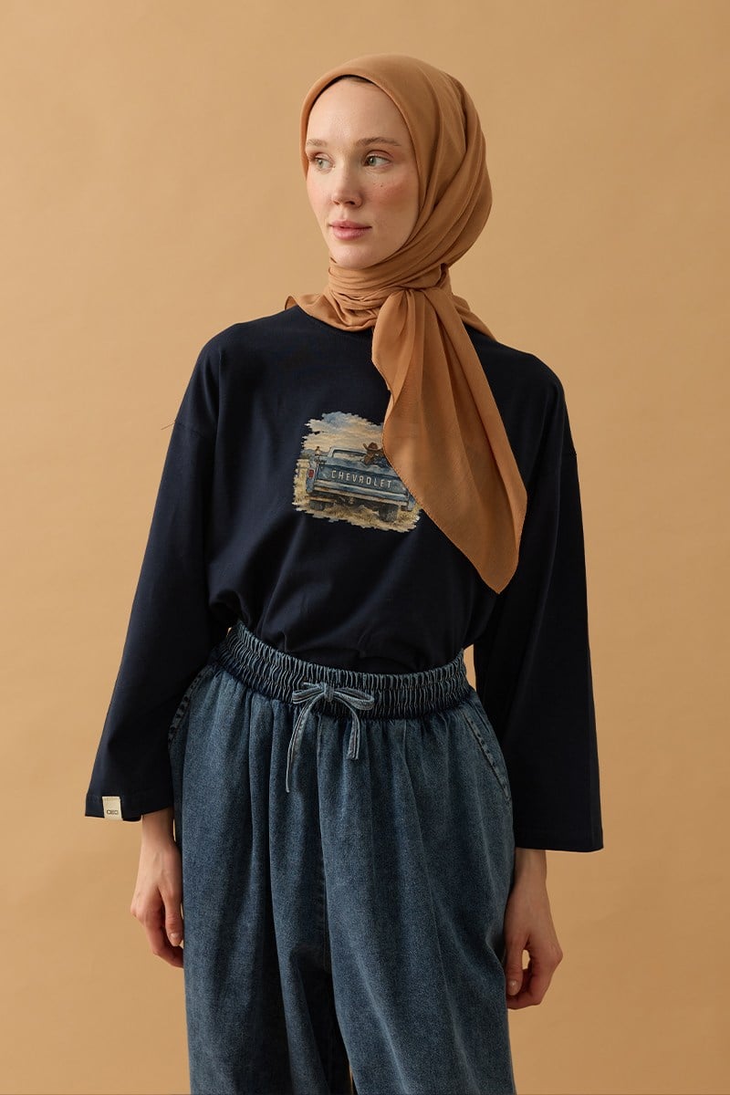 Karamel Pamuk Eşarp