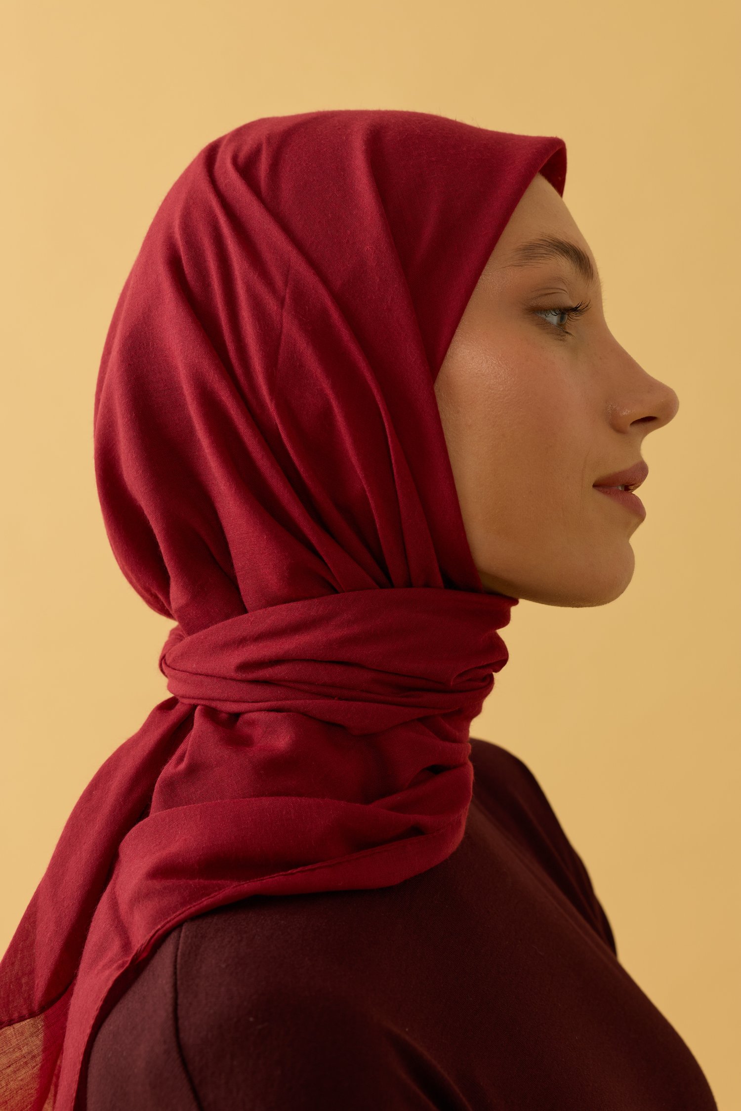 Kırmızı Pamuk Eşarp