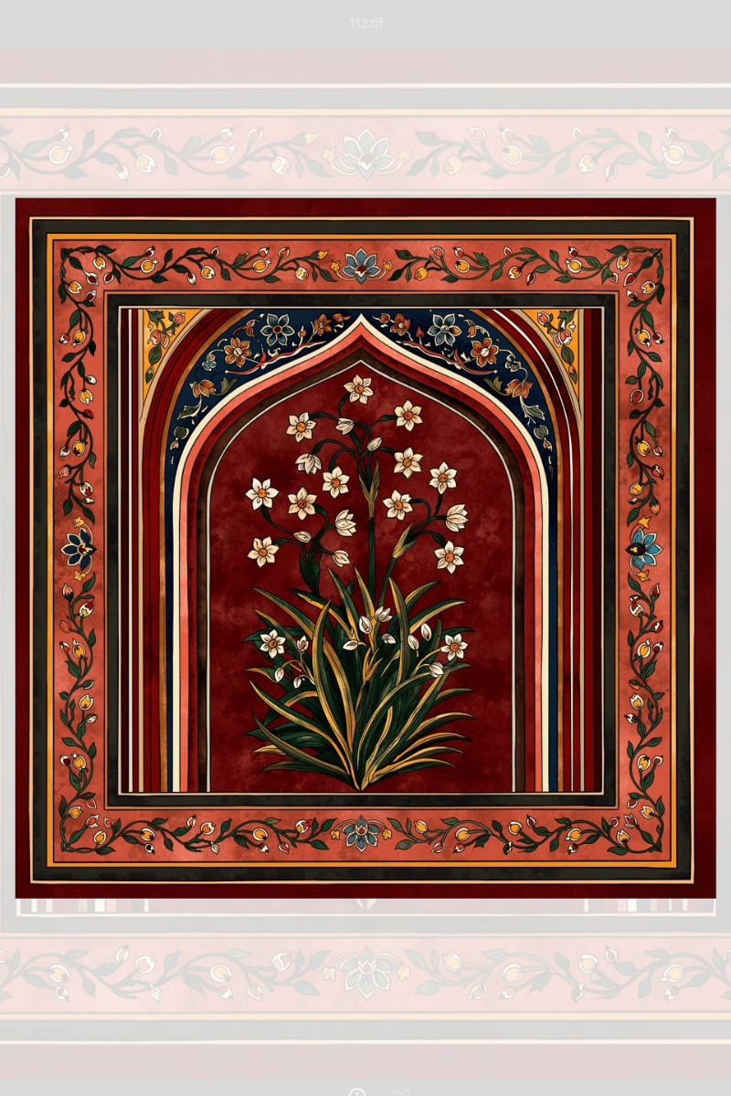 Nergis Çiçeği Pamuk Eşarp
