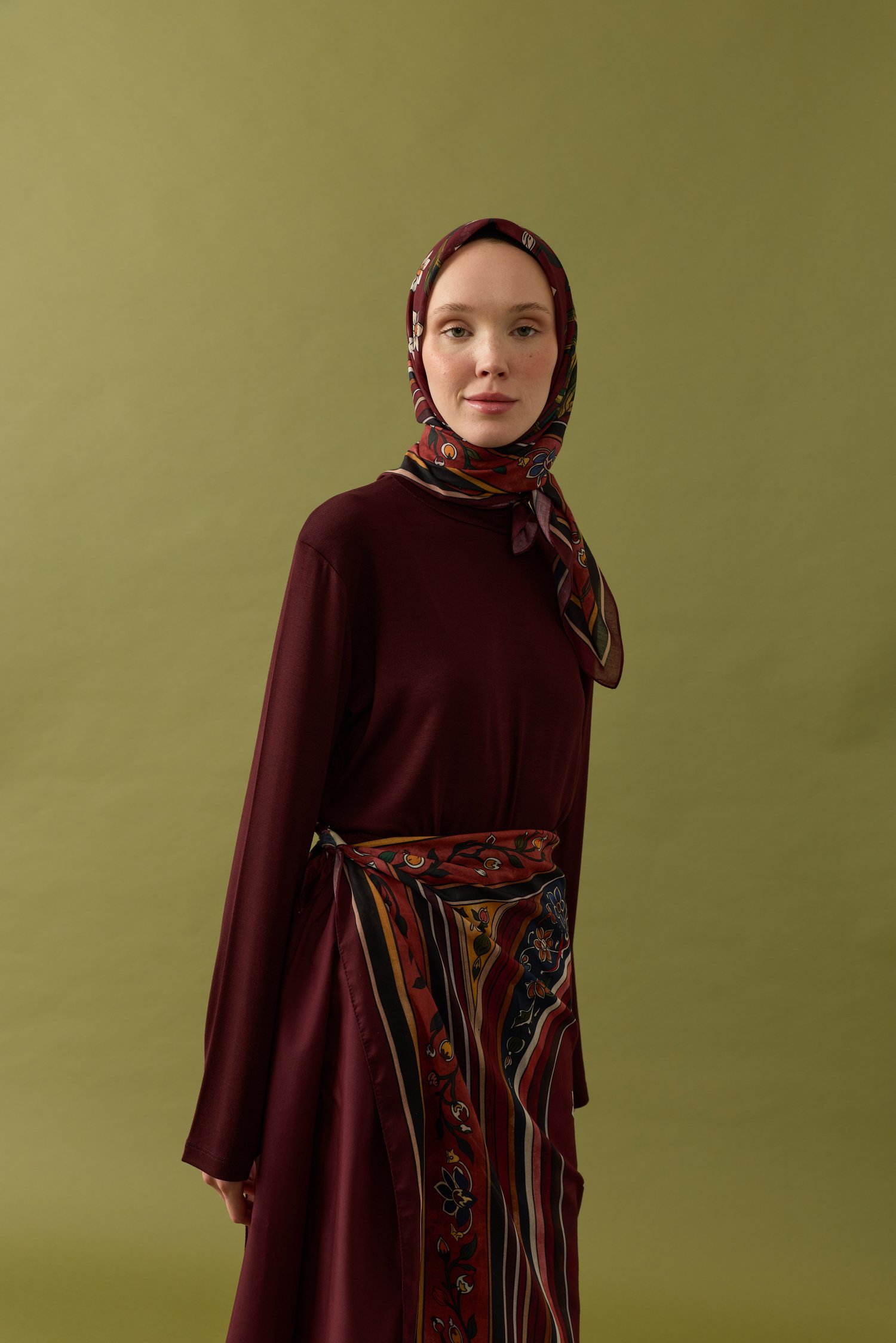 Nergis Çiçeği Pamuk Eşarp