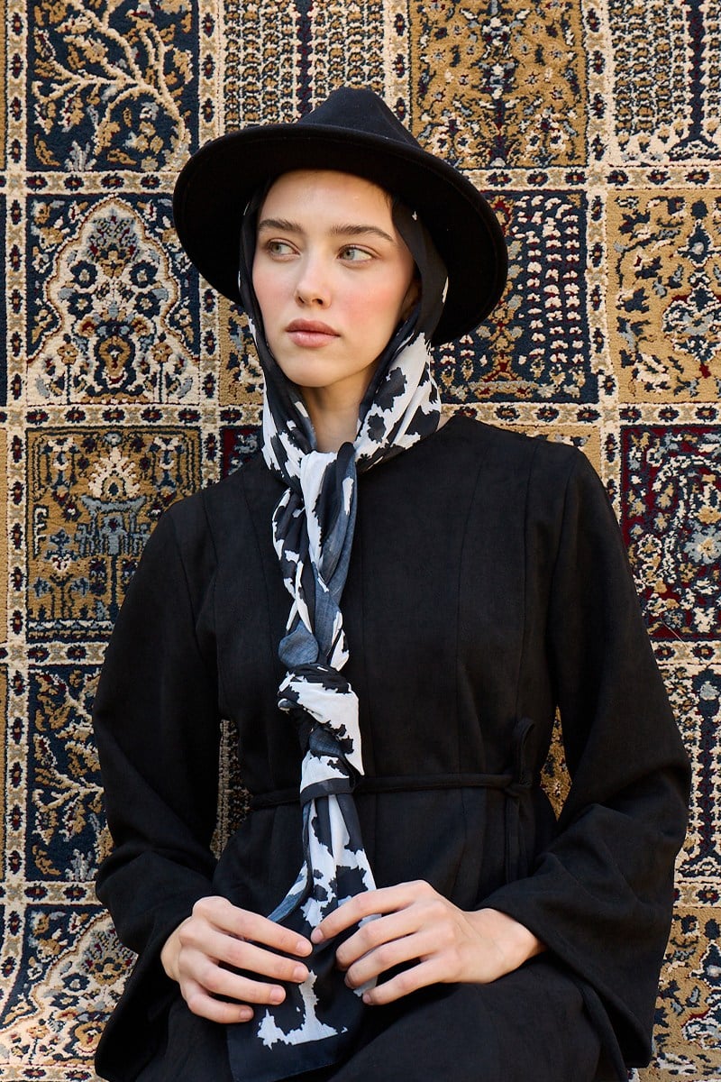 Siyah Mozaik Şal