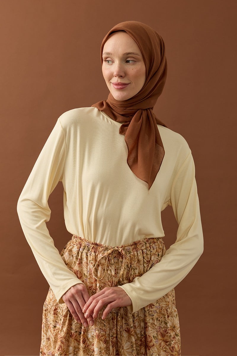 Tarçın Pamuk Eşarp