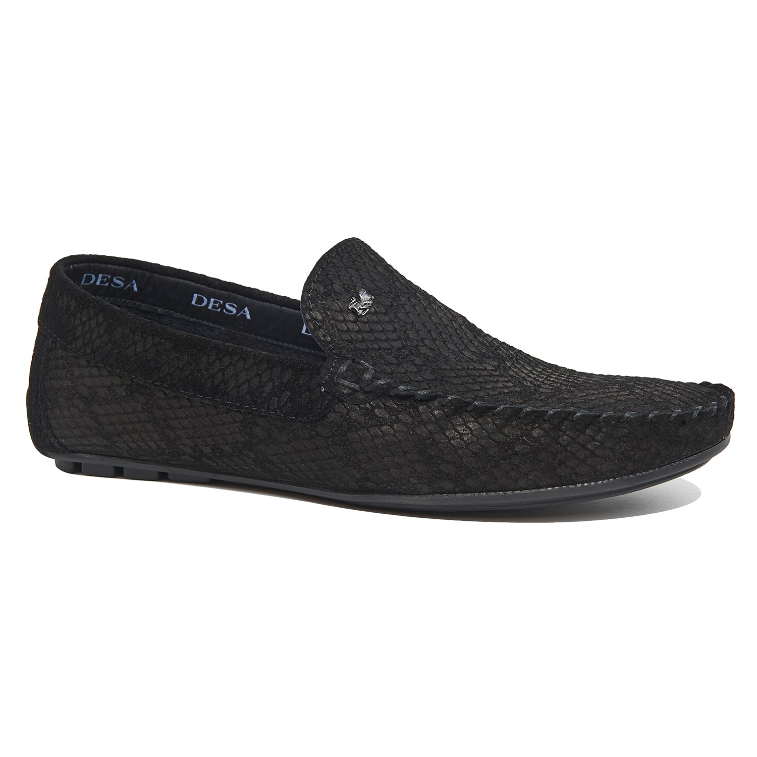 Siyah Santino Erkek Süet Loafer