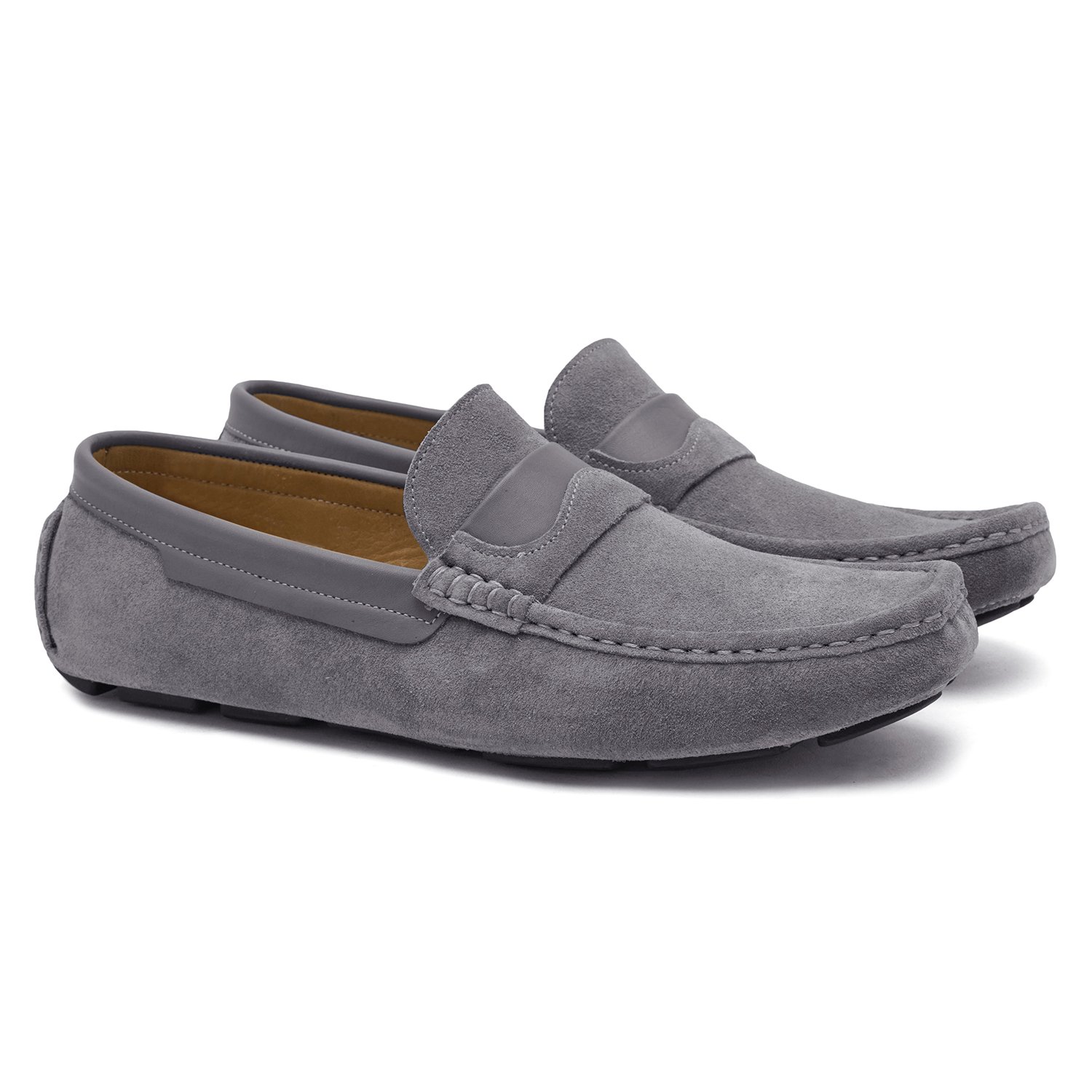 Gri Spiaggia Erkek Süet Loafer