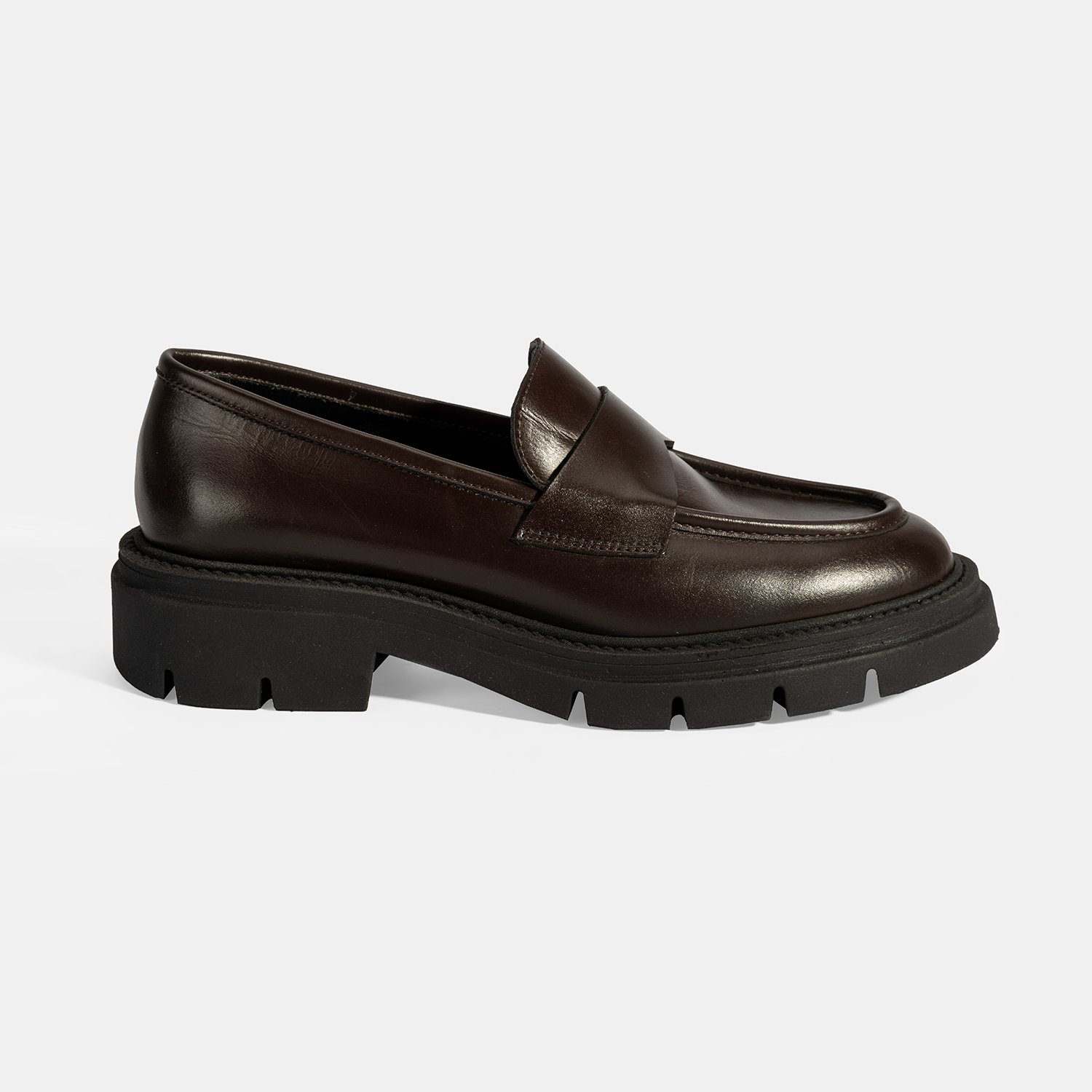 Kadın Kahve Deri Loafer