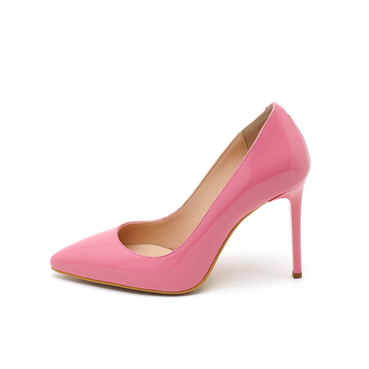 Kadın Pembe Rugan Deri Stiletto