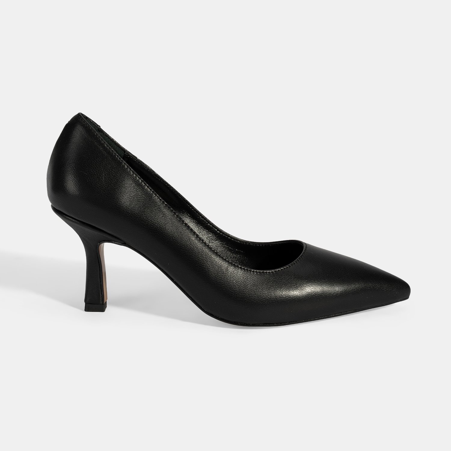 Kadın Siyah Deri Stiletto