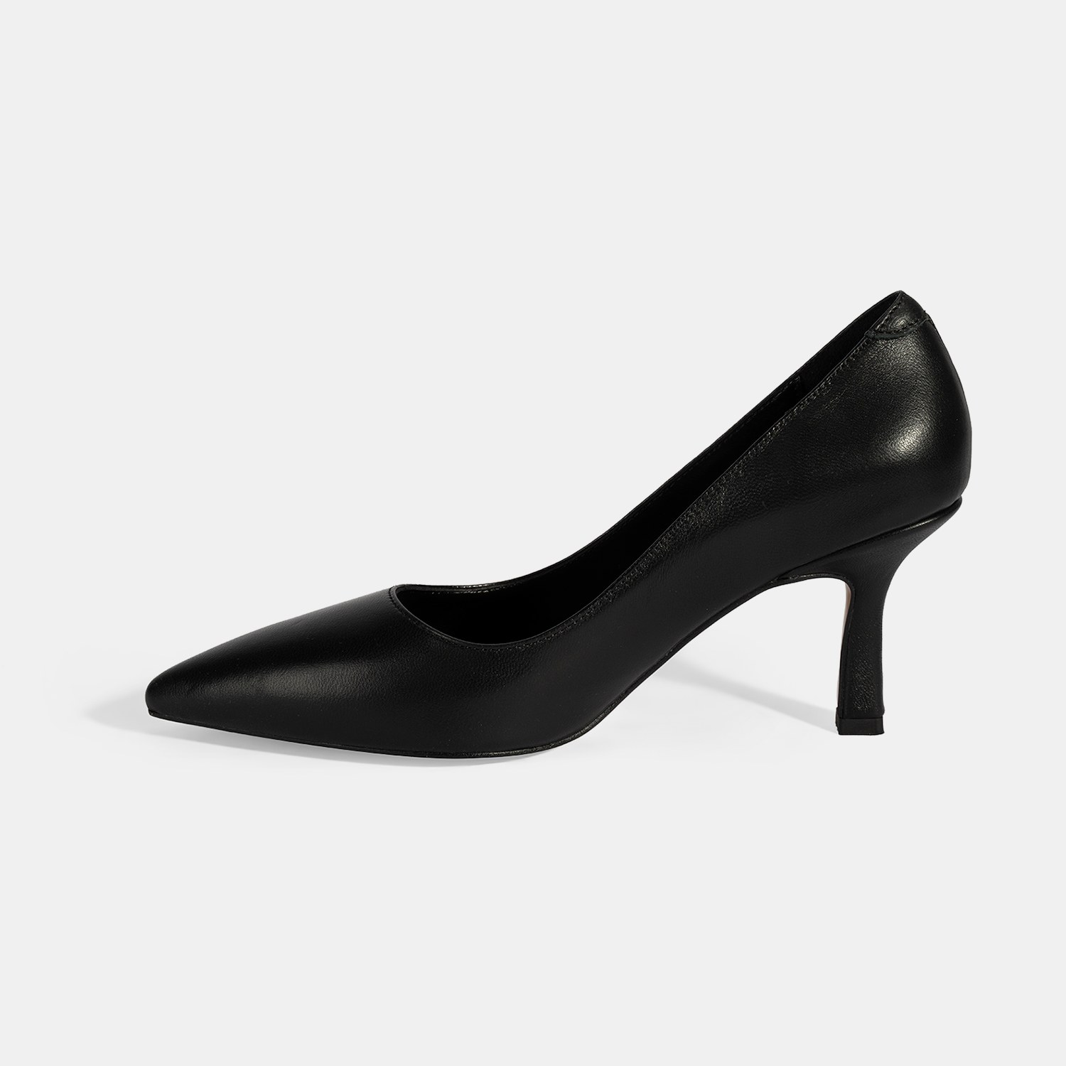 Kadın Siyah Deri Stiletto