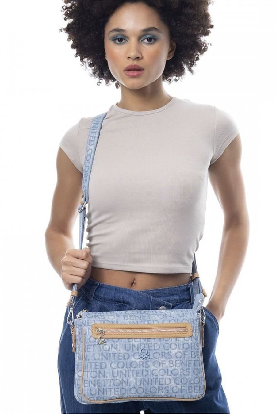 Benetton Monogram Kadın Çapraz Askılı Çanta