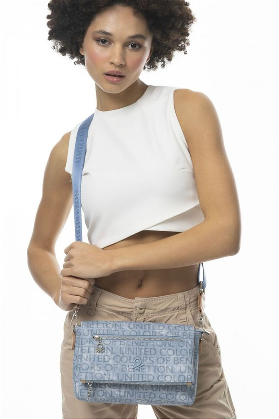 Benetton Monogram Kadın Çapraz Askılı Çanta