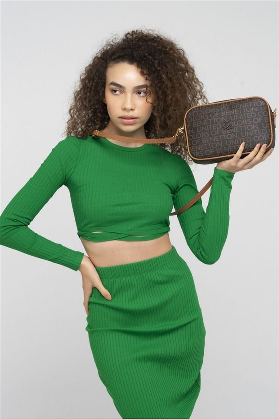 Benetton Monogram Kadın Çapraz Askılı Çanta