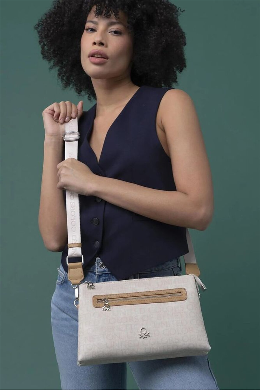 Benetton Monogram Kadın Çapraz Askılı Çanta