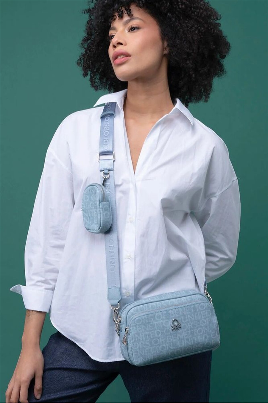 Benetton Monogram Kadın Çapraz Askılı Çanta