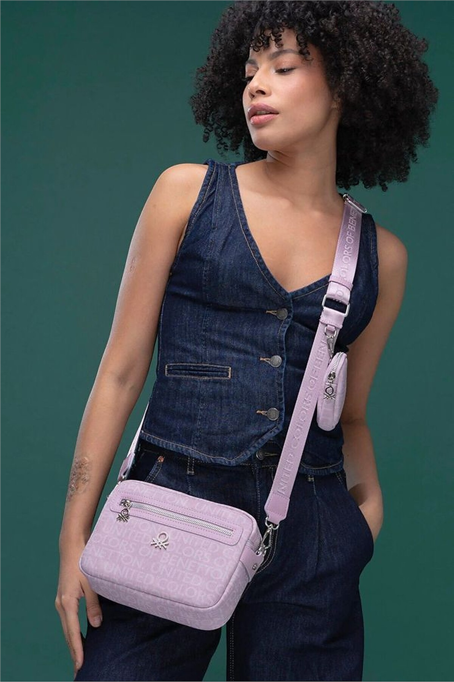 Benetton Monogram Kadın Çapraz Askılı Çanta