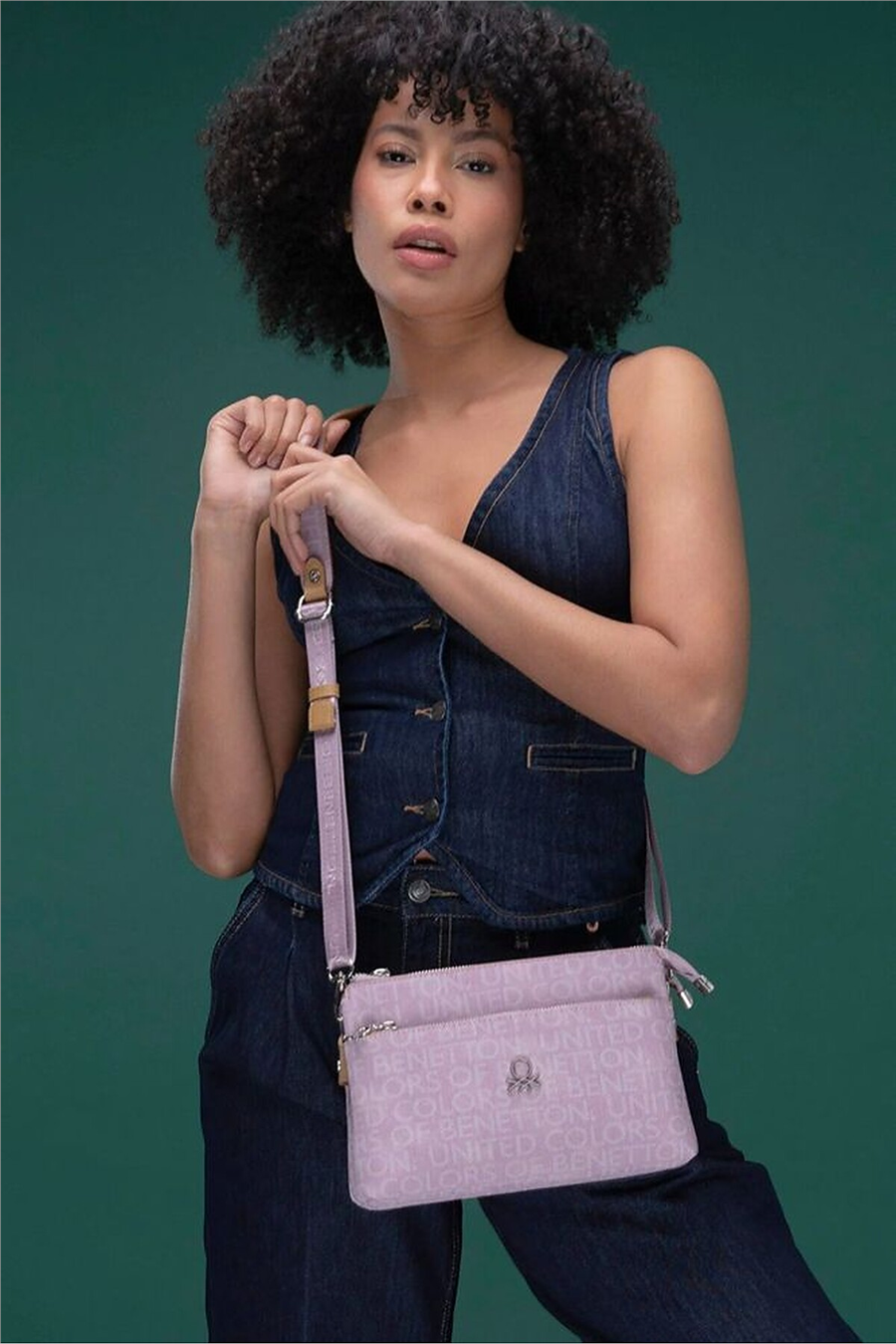 Benetton Monogram Kadın Çapraz Askılı Çanta