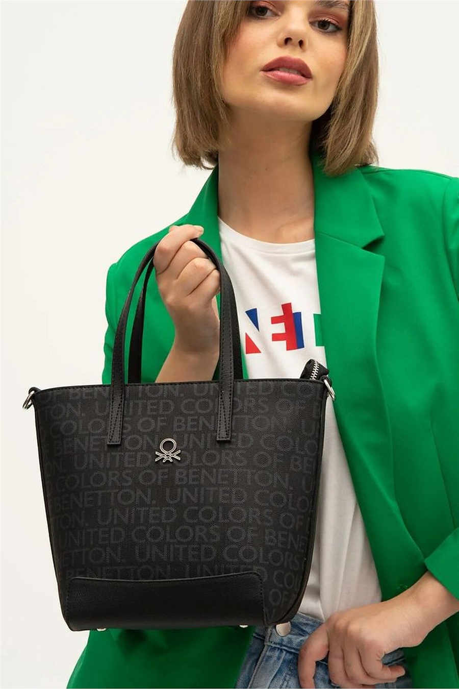 Benetton Monogram Kadın El Çantası