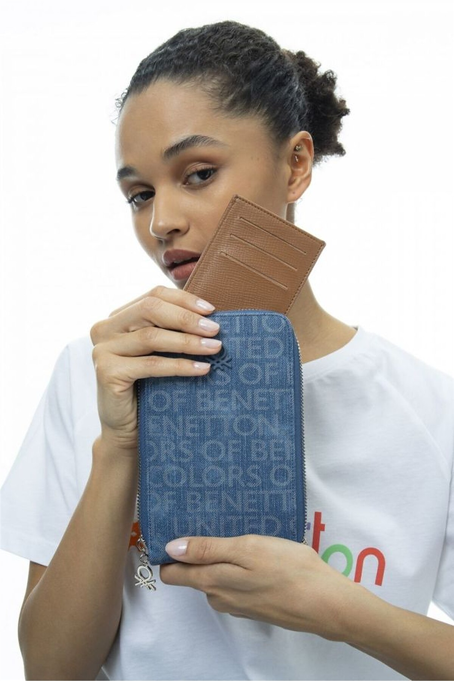 Benetton Monogram Kadın Telefon Çantası