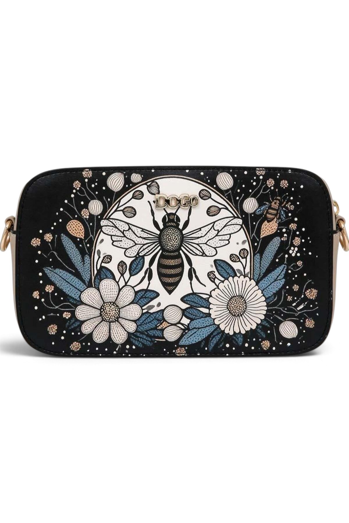 Dogo Bee with Flowers Kadın Çapraz Askılı Çanta
