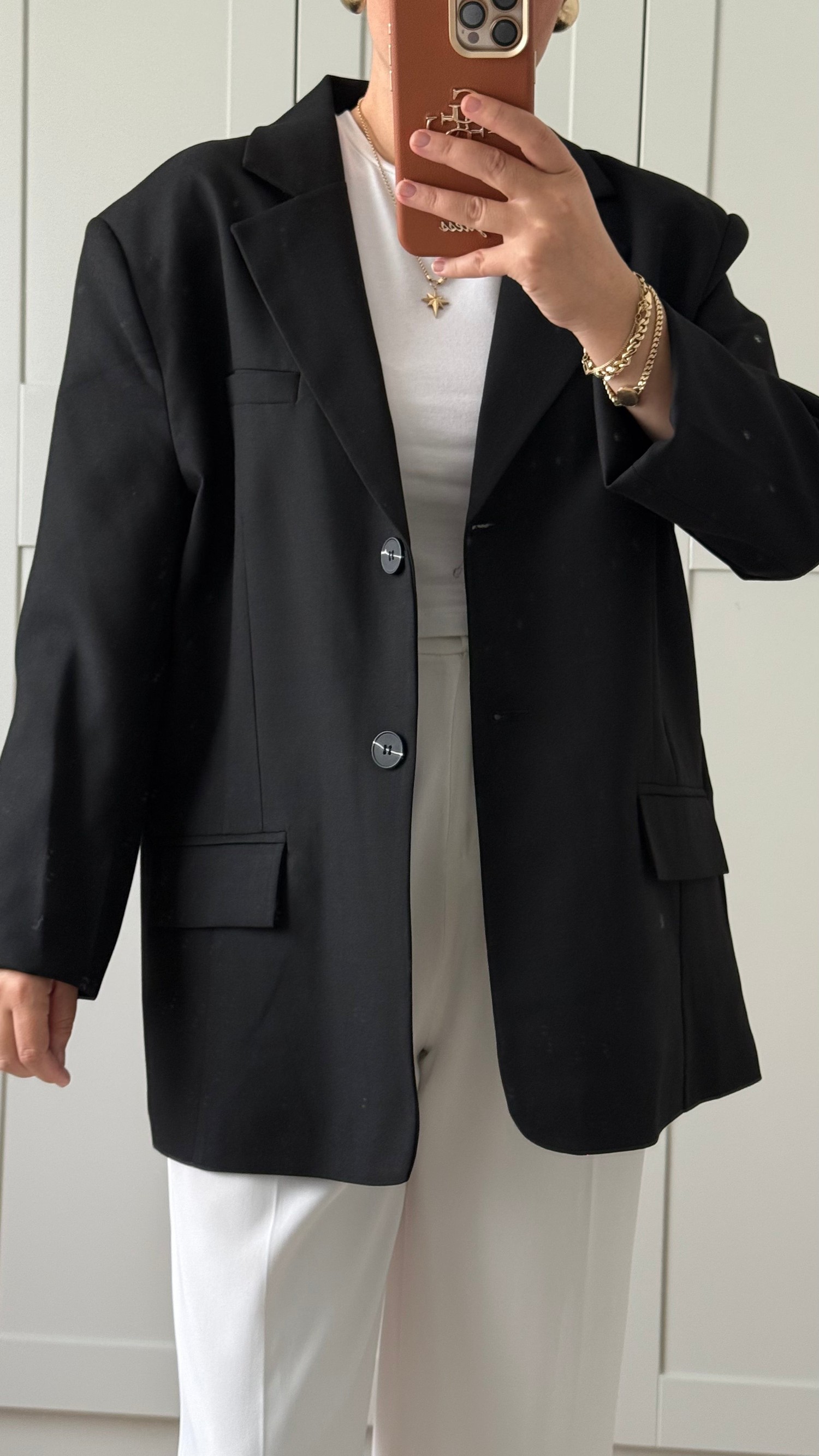 ÇİFT DÜĞMELİ BLAZER CEKET - SİYAH