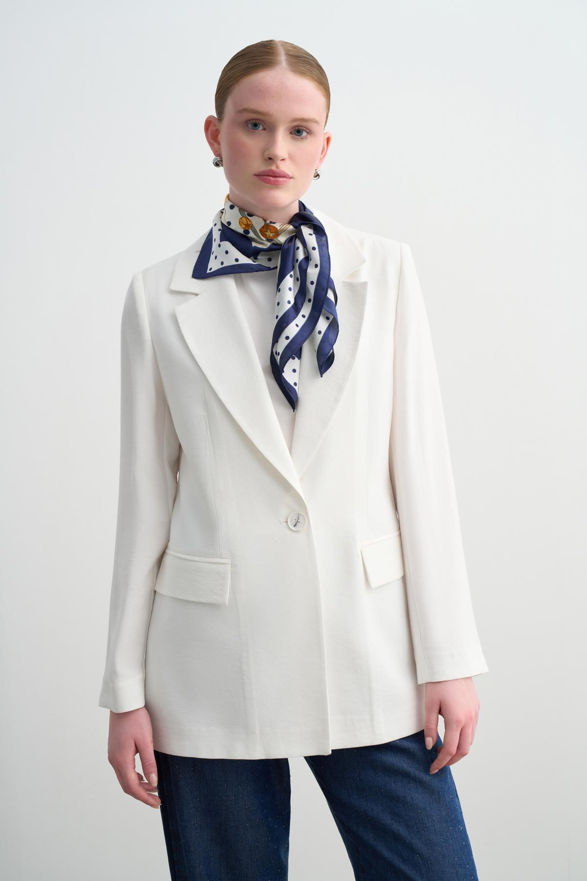 ASTARSIZ PAMUKLU İNCE BLAZER CEKET