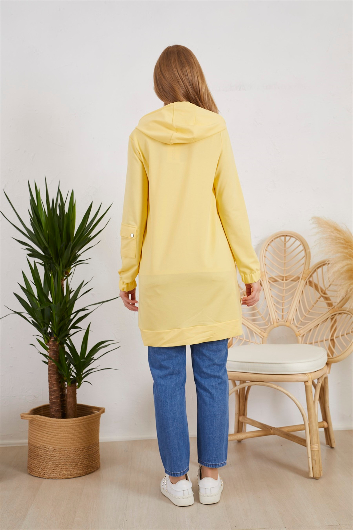 CEP AKSESUARLI BASKILI SWEATSHIRT