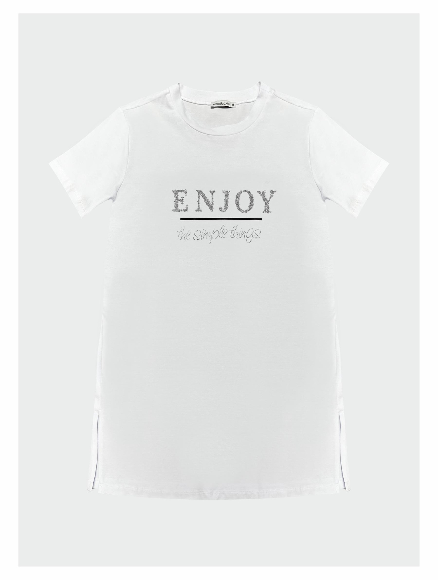 YAZILI TAŞLI BASKILI T-SHIRT