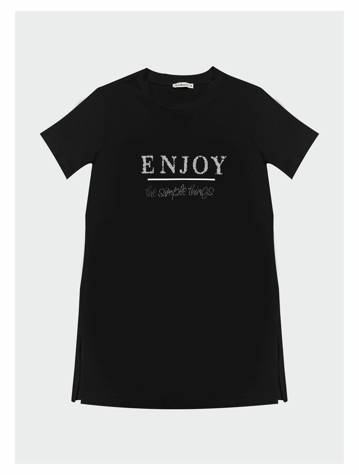 YAZILI TAŞLI BASKILI T-SHIRT