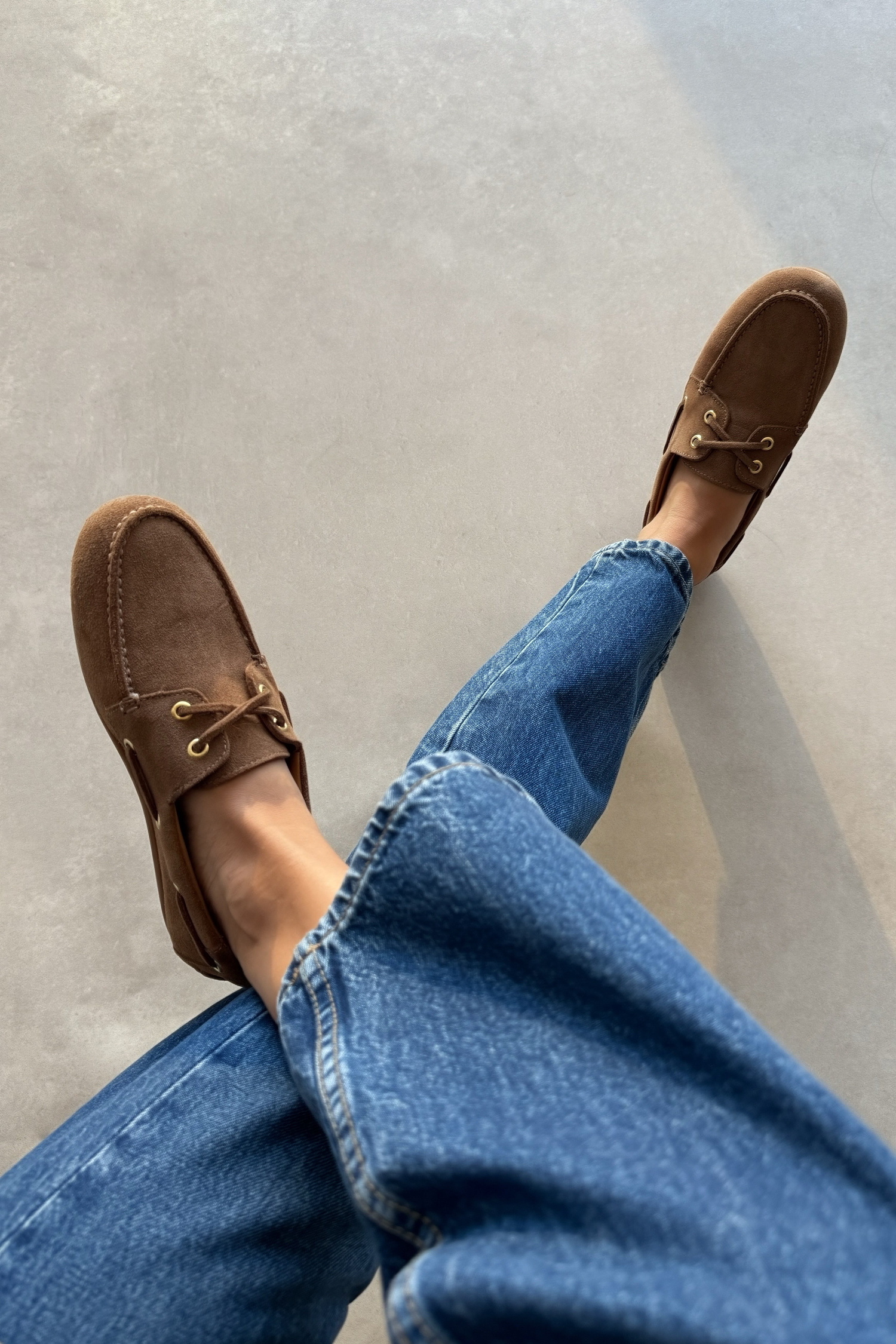 Alberta Camel Hakiki Süet Loafer