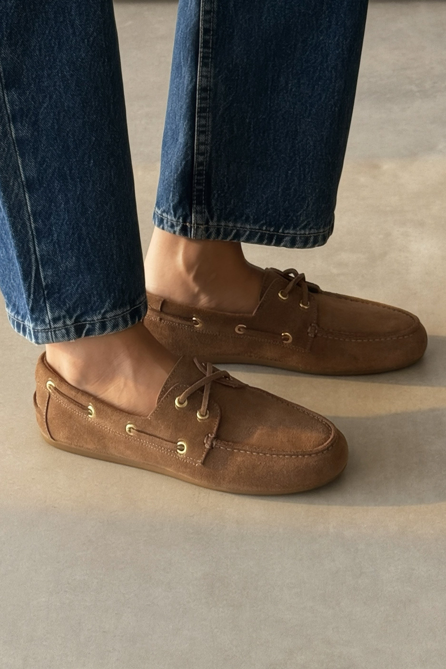 Alberta Camel Hakiki Süet Loafer