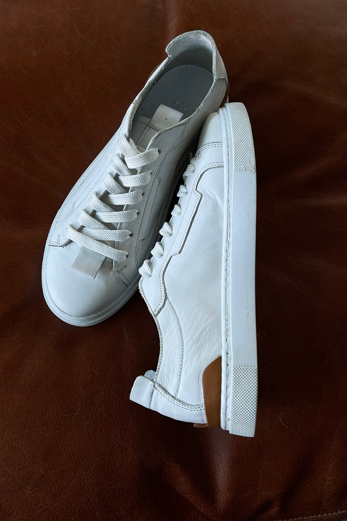 Avax Beyaz Hakiki Deri Sneaker