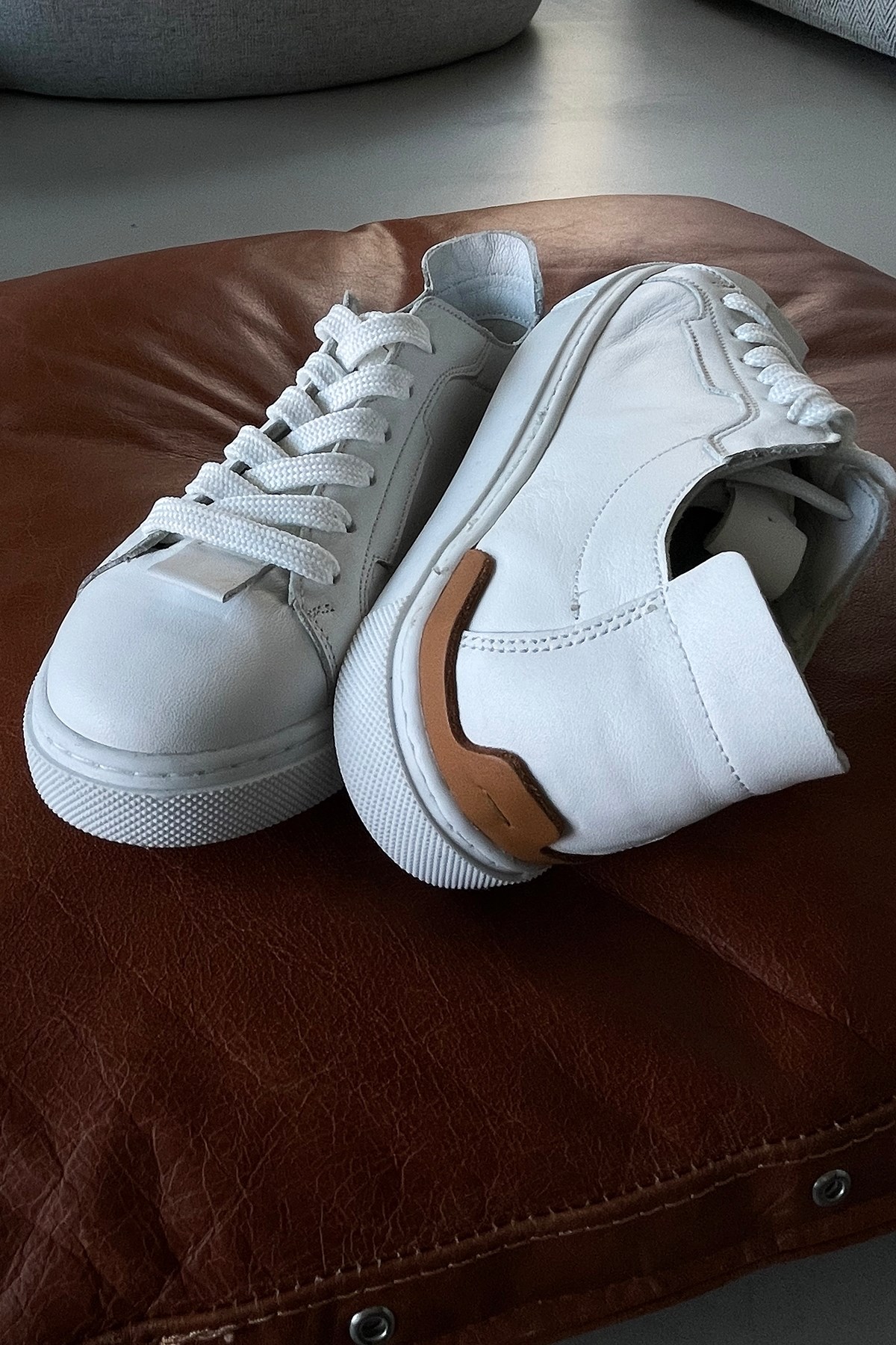 Avax Beyaz Hakiki Deri Sneaker
