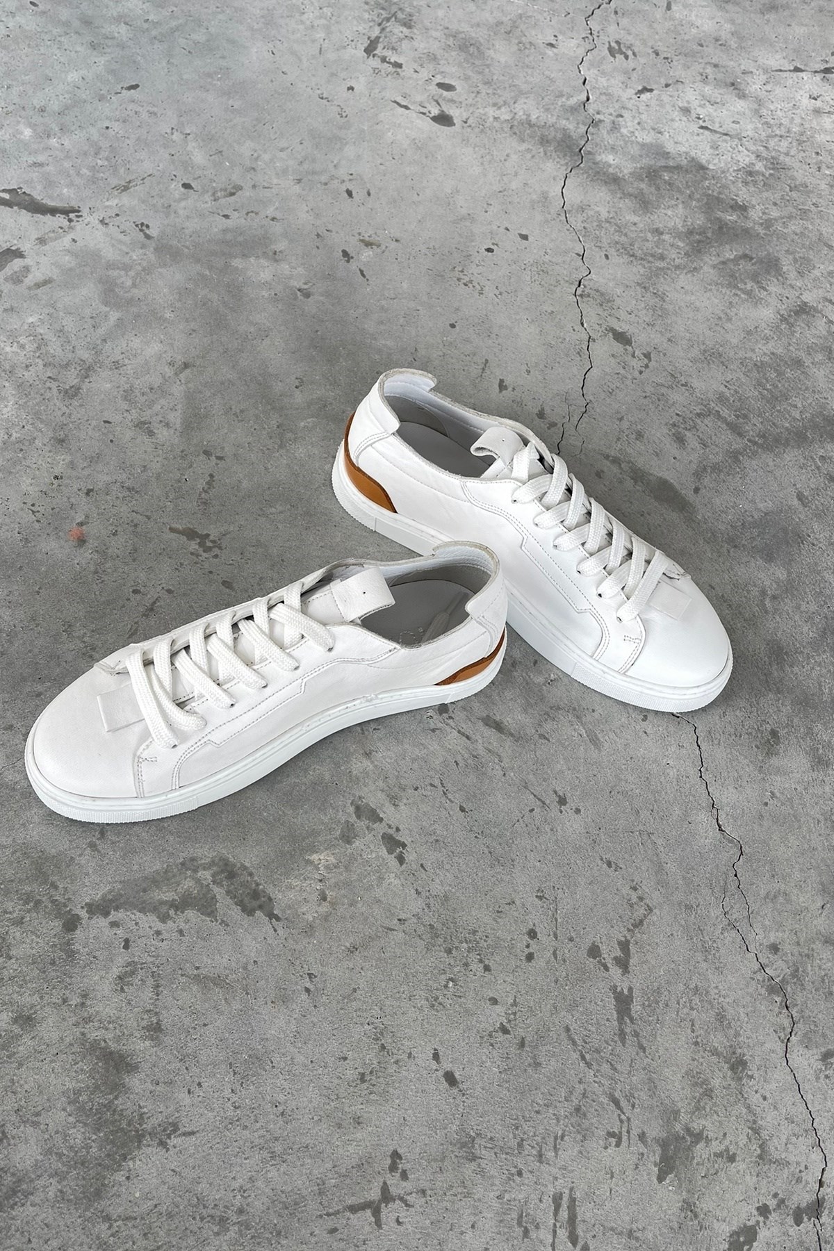 Avax Beyaz Hakiki Deri Sneaker