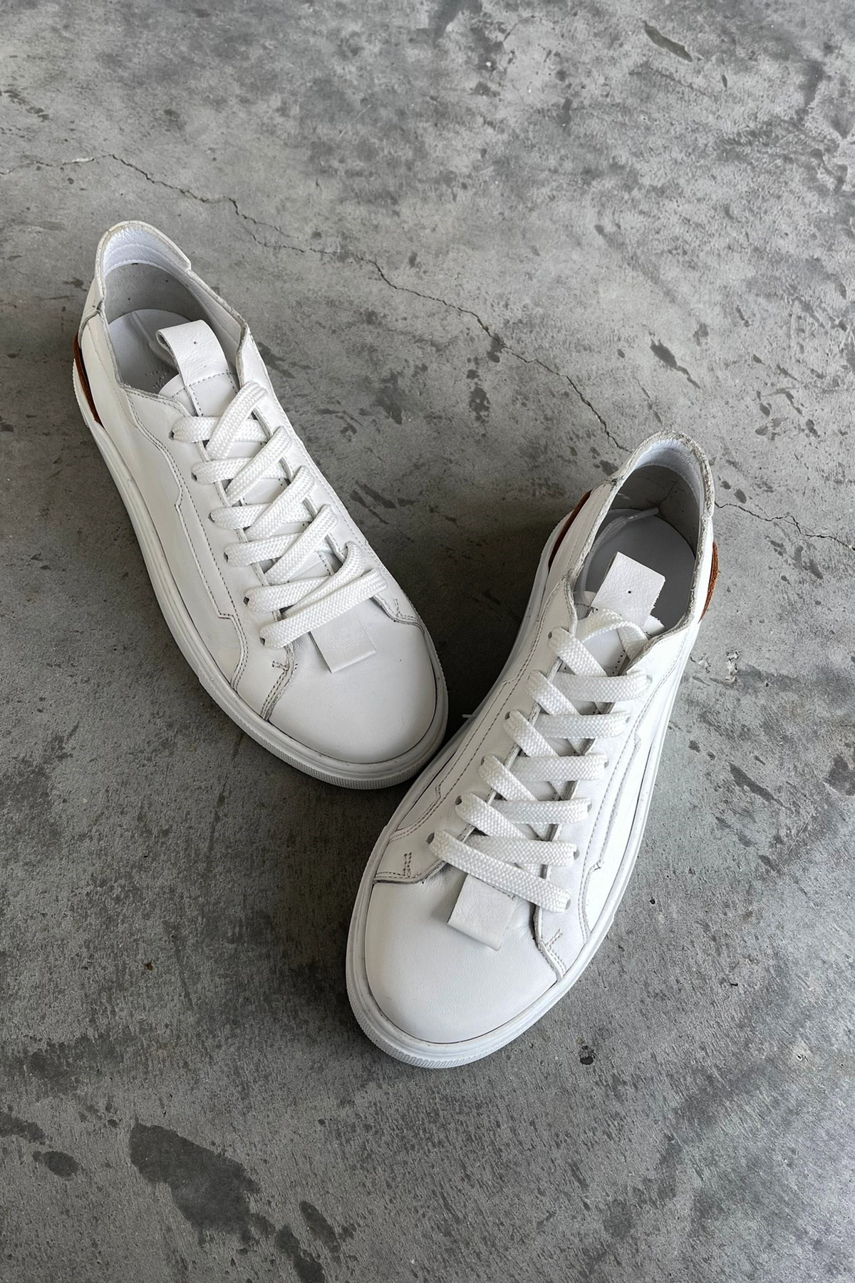 Avax Beyaz Hakiki Deri Sneaker